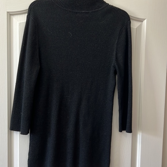Womens Lauren Michele Top black sparkly with beautiful neck decor size XL - Picture 3 of 4